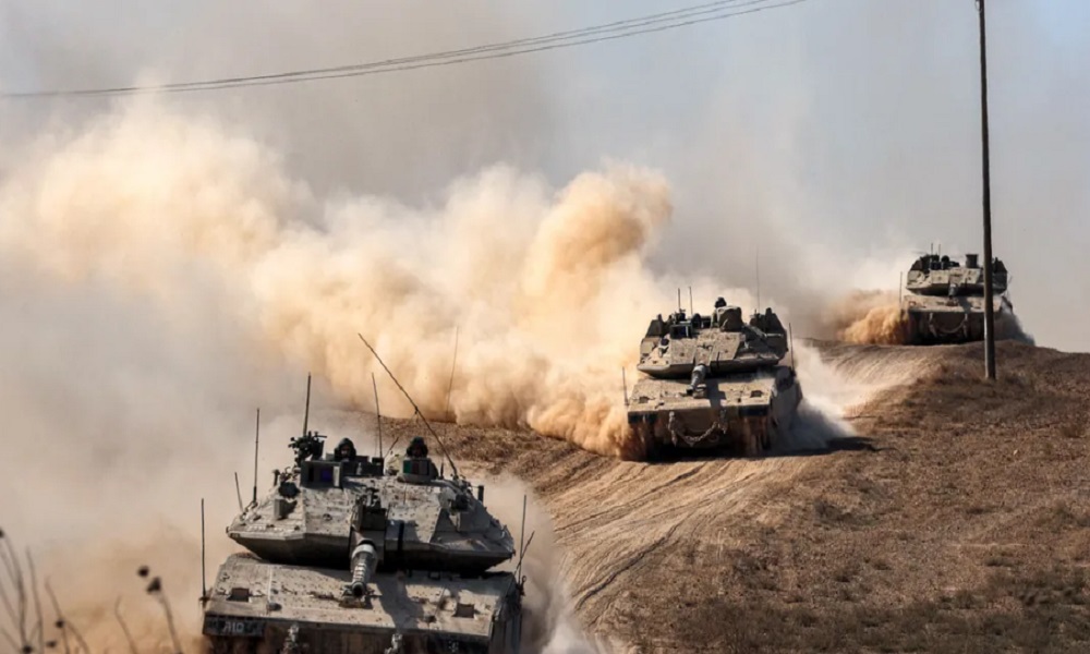 تحرك دبابات إسرائيلية على طول الحدود شمالي غزة