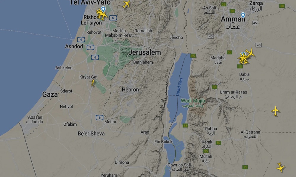 توقف حركة الملاحة الجوية جنوب ووسط إسرائيل