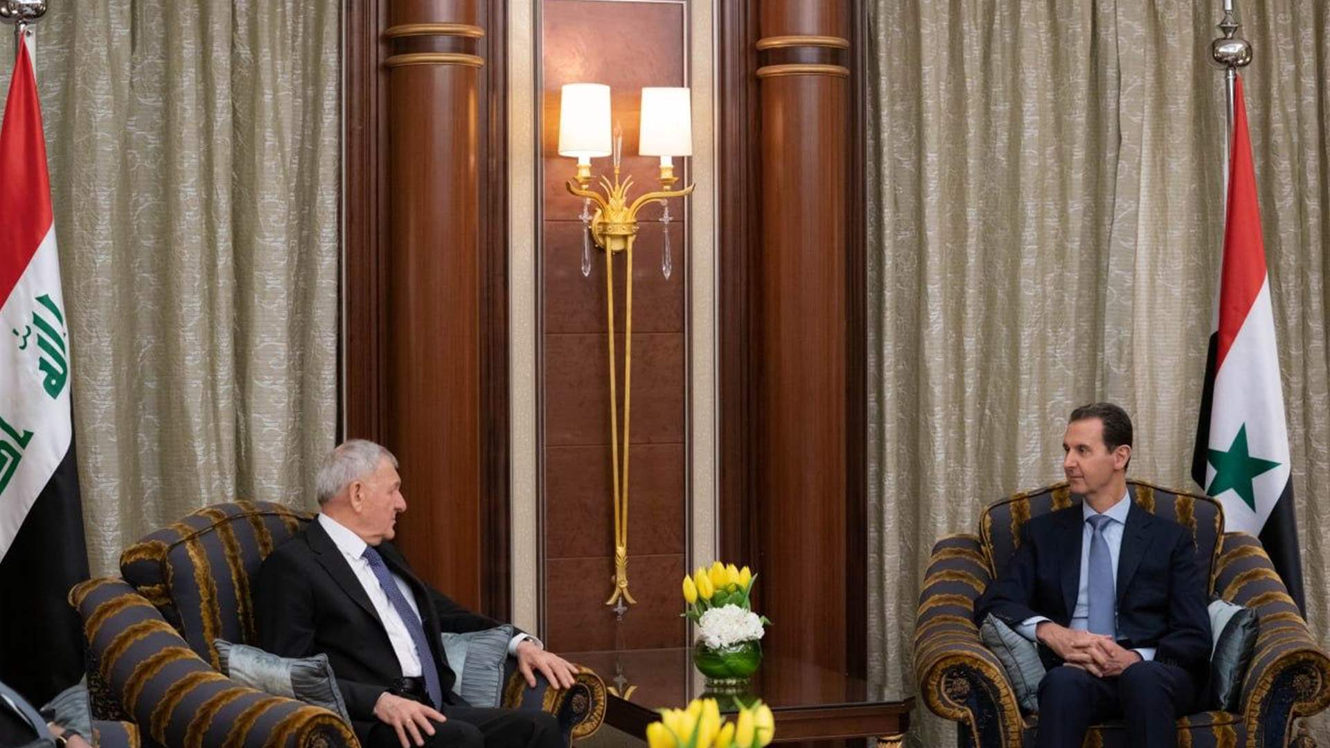 العلاقات الثنائية بين الأسد ونظيره العراقي