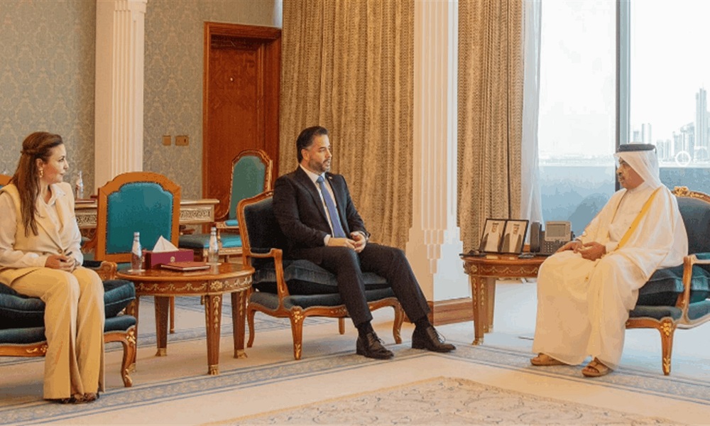 سلام بحث في نشاطات مشتركة مع وزير المالية القطري