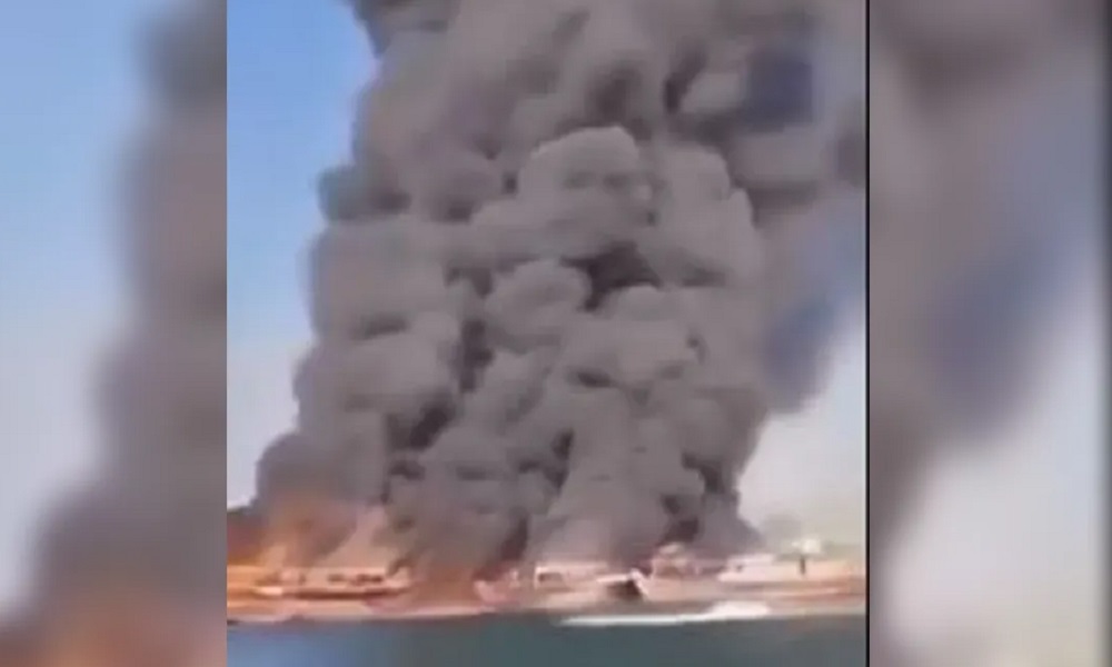 بالفيديو: انفجار “غامض” في قاعدة للحرس الثوري الإيراني