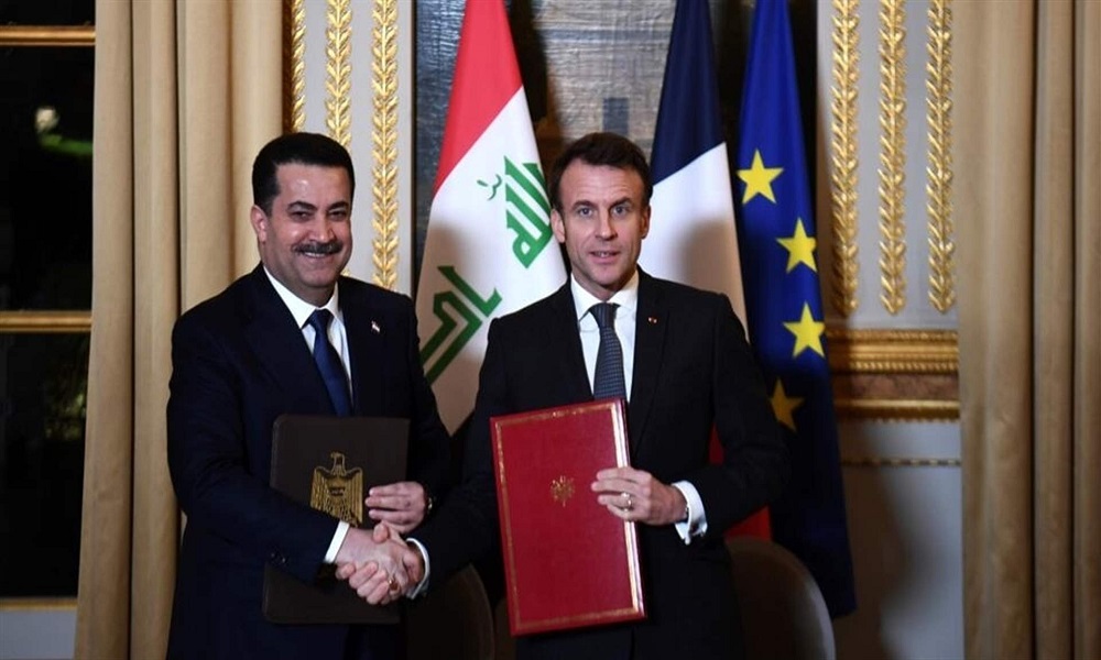 تعزيز التعاون بين رئيس وزراء العراق والرئيس الفرنسي