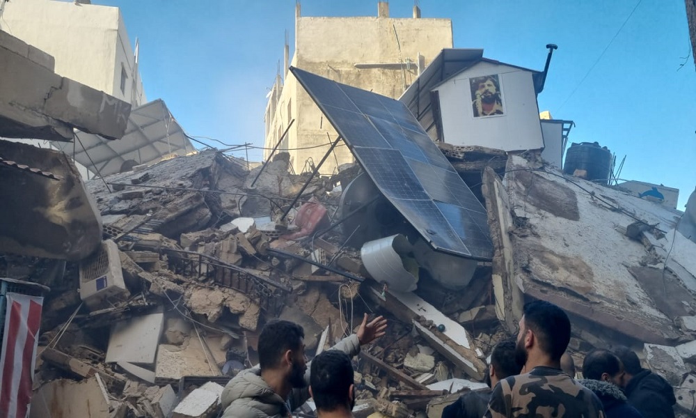 بالفيديو: سقوط مبنى في الشويفات