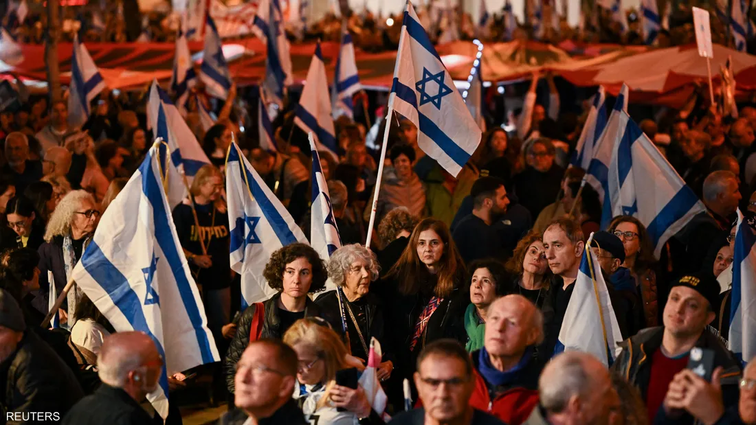 تظاهرة ضخمة في تل أبيب ضد حكومة نتنياهو