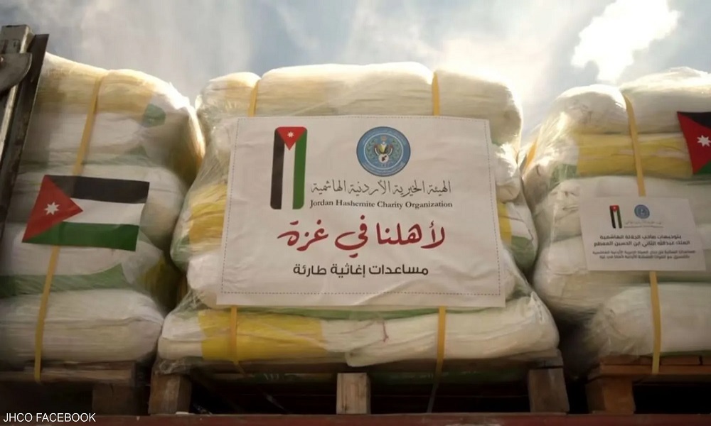 مساعدات غذائية أردنية جديدة إلى غزة
