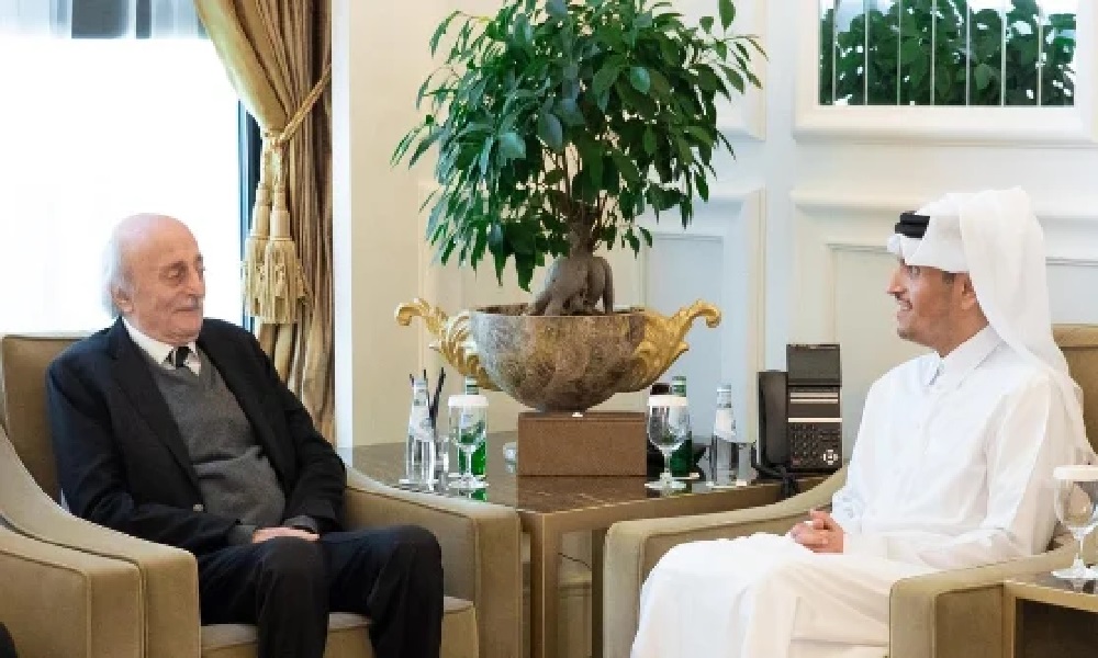 ملفات عدة بين جنبلاط ورئيس مجلس الوزراء القطري