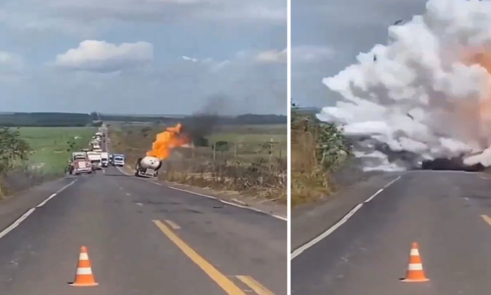 بالفيديو: إنفجار شاحنة غاز في البرازيل