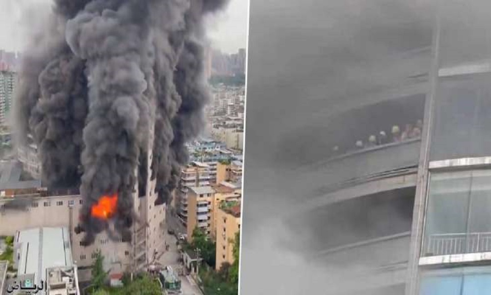 قتلى بحريق كبير في مركز تجاري صيني (فيديو)