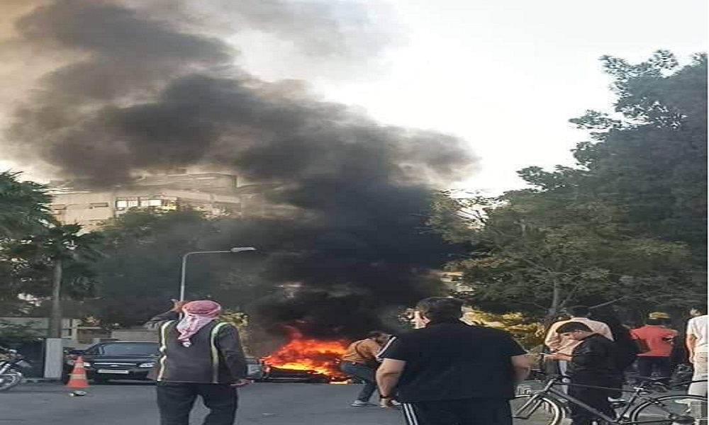 بالفيديو: استهداف سيارة في دمشق