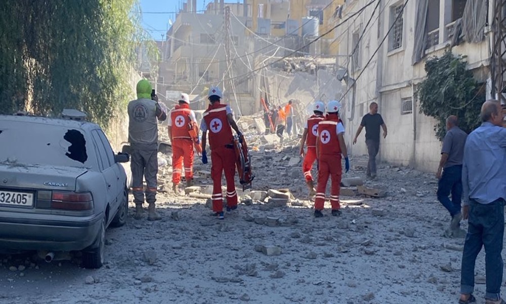 بالفيديو: دمار هائل في النبطية جراء القصف