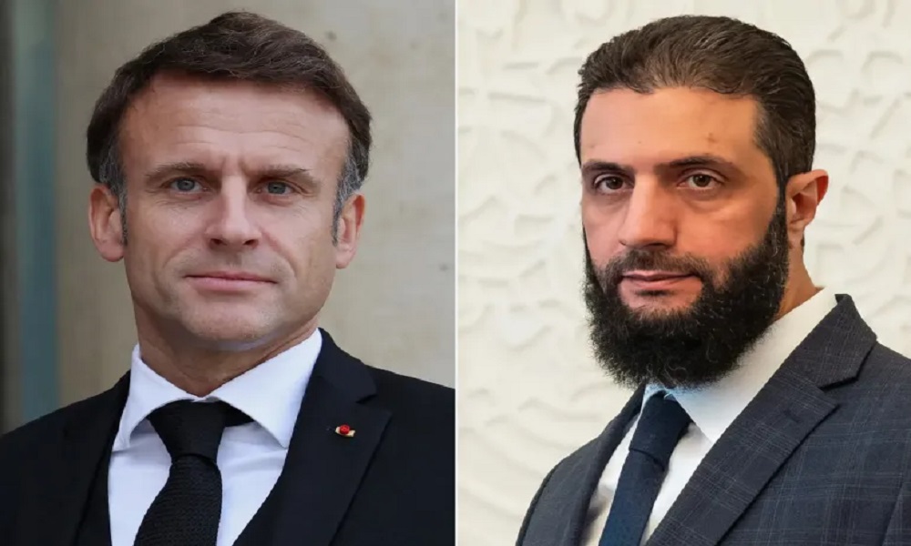 بالفيديو: ماكرون يلتقي الشرع