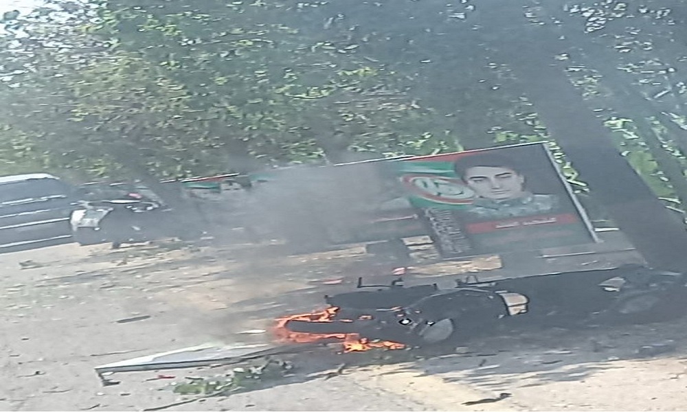 استهداف دراجة نارية في بلدة المنصوري