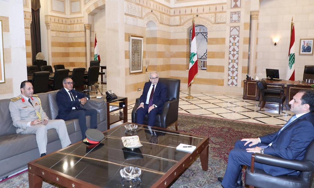 سلام عرض الاوضاع مع سفيري فرنسا ومصر