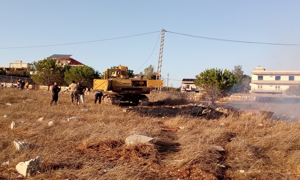 استهداف جرافة في بليدا