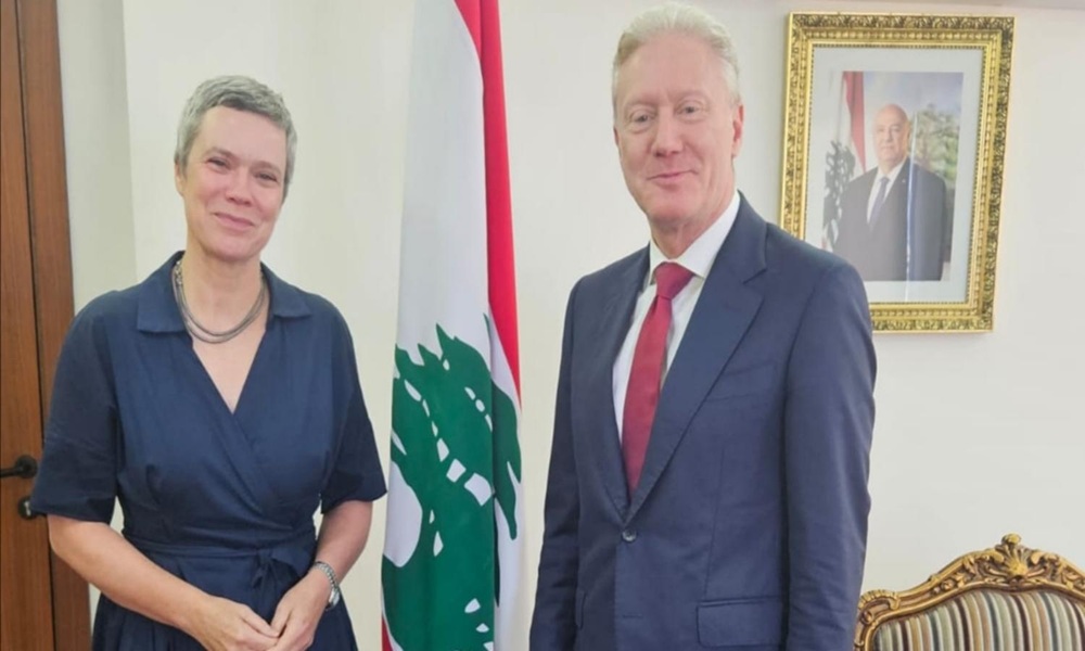 رجّي والسفيرة الأوروبية يبحثان ملف عودة النازحين السوريين