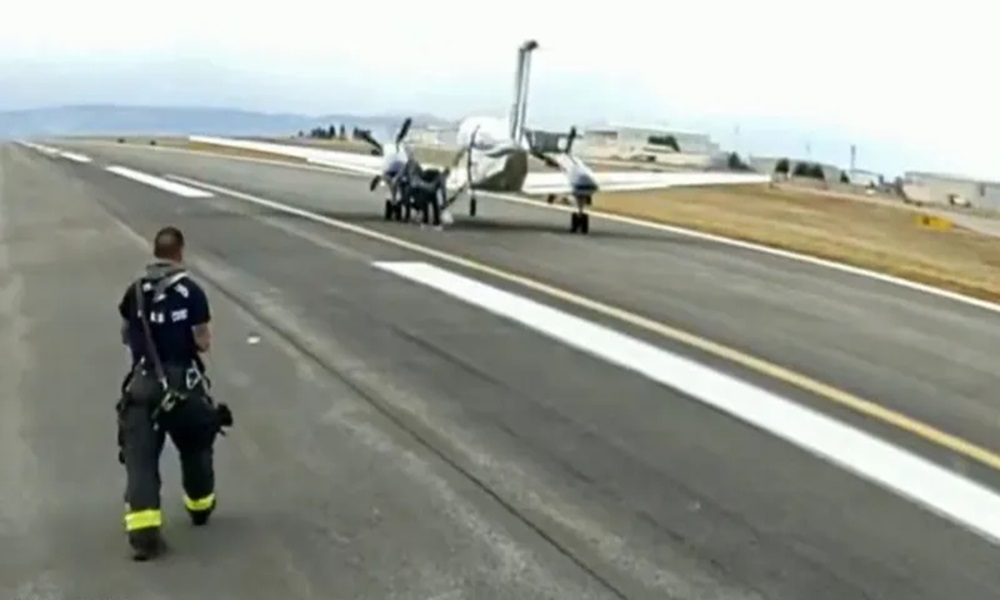 طائرة تقرر الهبوط بنفسها بعد ظرف طارئ