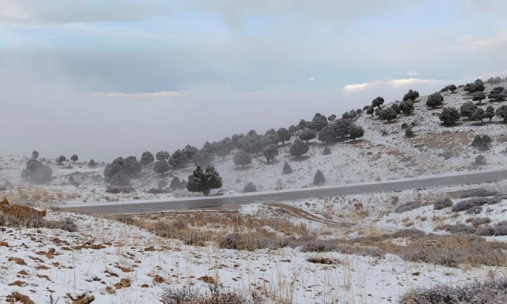 الثلوج تغطّي مرتفعات الضنية