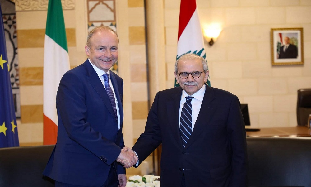 سلام التقى رئيس الوزراء الإيرلندي… وهذا ما تم بحثه