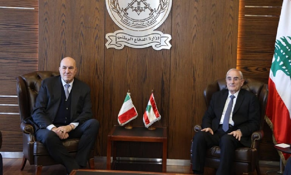 منسى يستقبل وزير الدفاع الإيطالي: دعم مستمر للجيش اللبناني