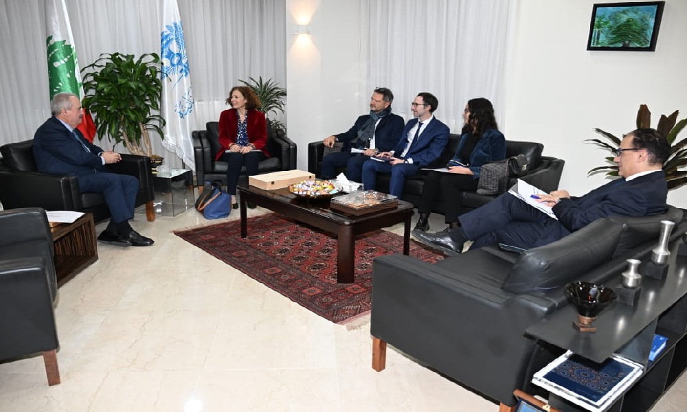 جابر يستعرض جهود المالية أمام الوفد الفرنسي