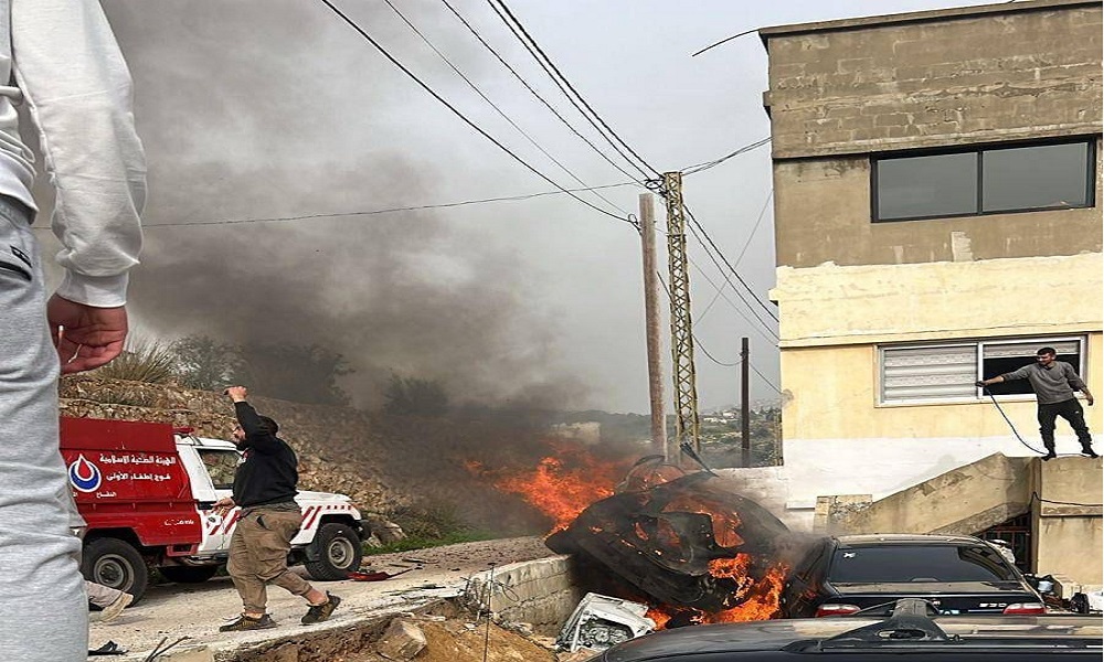 استهداف سيارة في بلدة صديقين