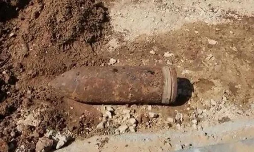 العثور على قذيفة قديمة في الكورة