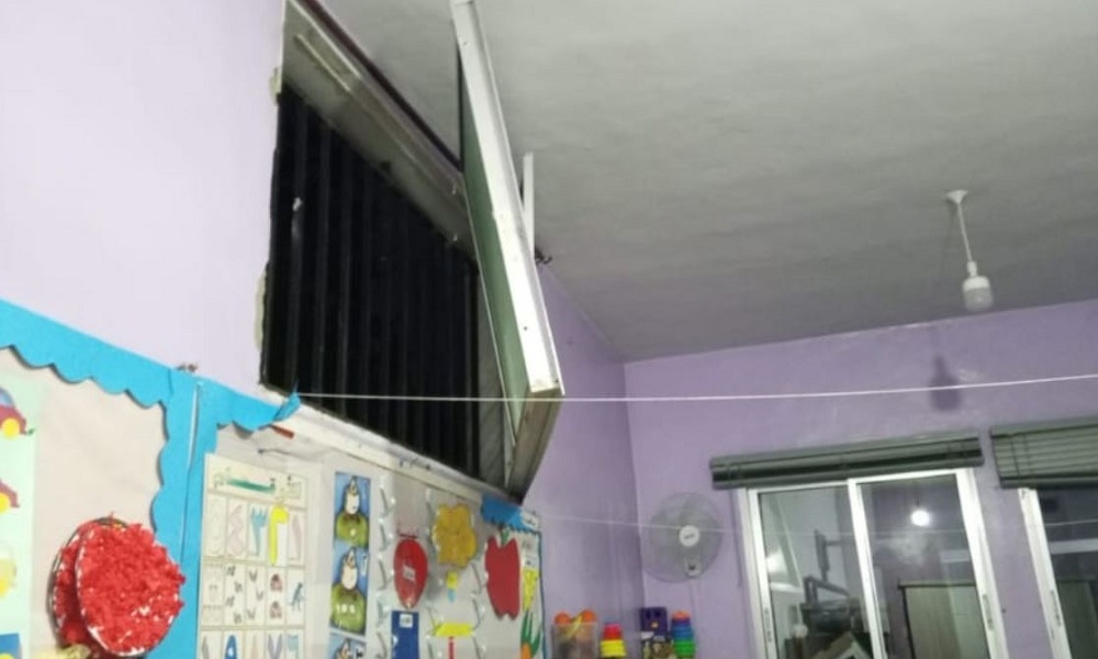 بالصّورة: أضرار هائلة في مدرسة سحمر الرسميّة