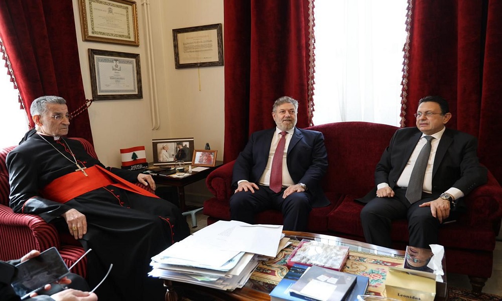 الراعي تناول مع الخازن وافرام الملفات السياسية