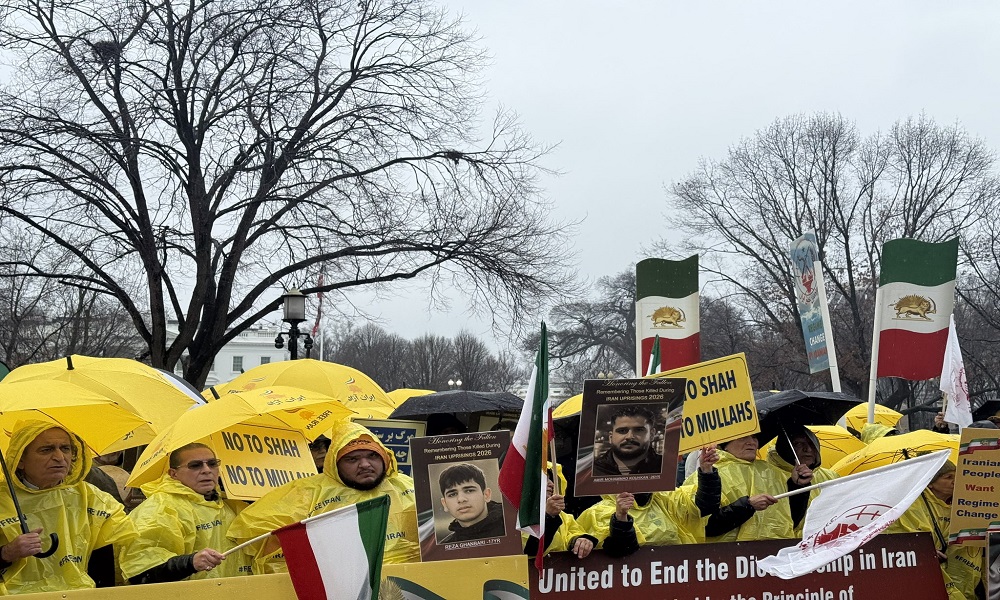 بالفيديو: تظاهرة أمام البيت الأبيض دعمًا للانتفاضة الإيرانية