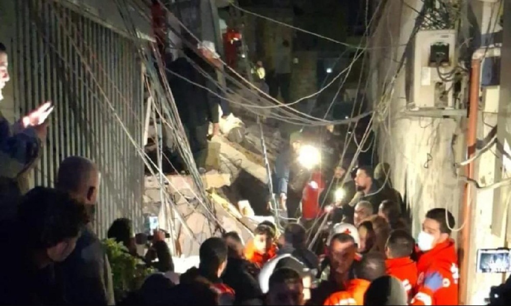 بالفيديو: انهيار مبنى سكني في القبة