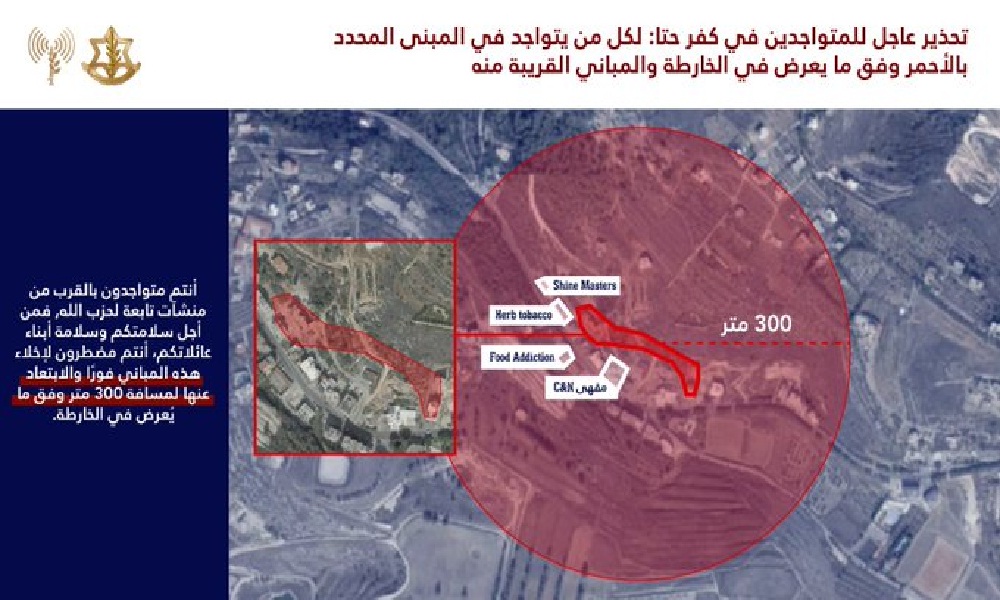 كم مبنى يضم المكان المهدد في كفرحتا؟