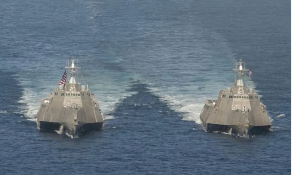 تصادم بين سفينتين تابعتين للبحرية الأميركية