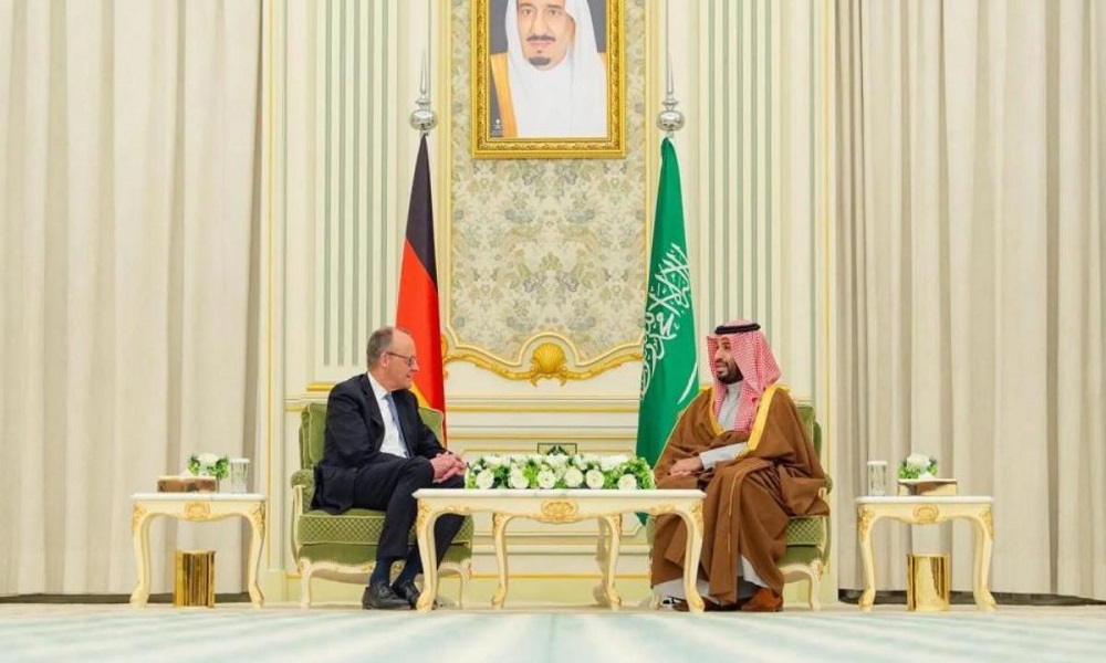 بن سلمان يستقبل مستشار ألمانيا في الرياض