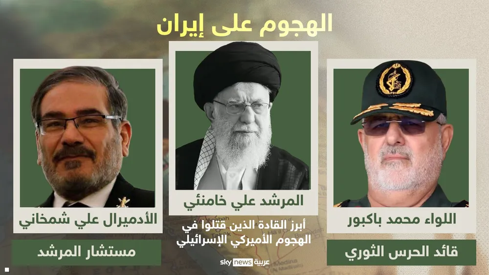 إيران تؤكد مقتل شمخاني وباكبور وأفراد من عائلة المرشد