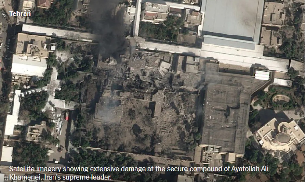 صورة فضائية تكشف مقر خامنئي المُستهدف