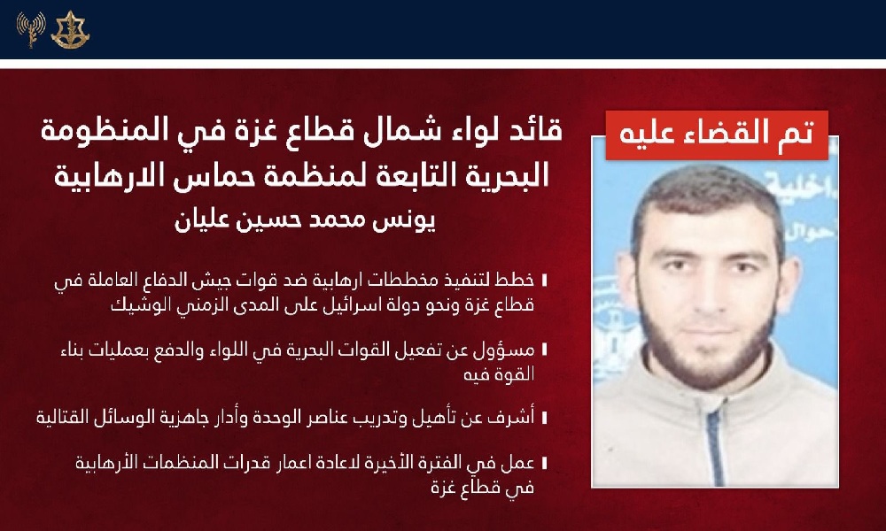 إسرائيل تعلن اغتيال قائد بحري في حماس شمال غزة