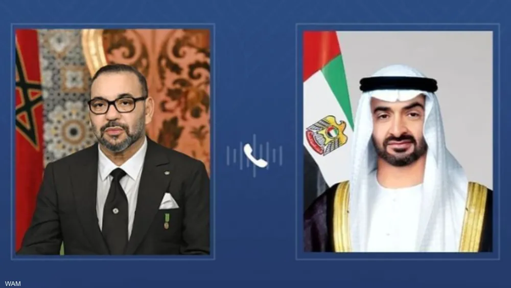 رئيس الإمارات وملك المغرب يبحثان التطورات الإقليمية