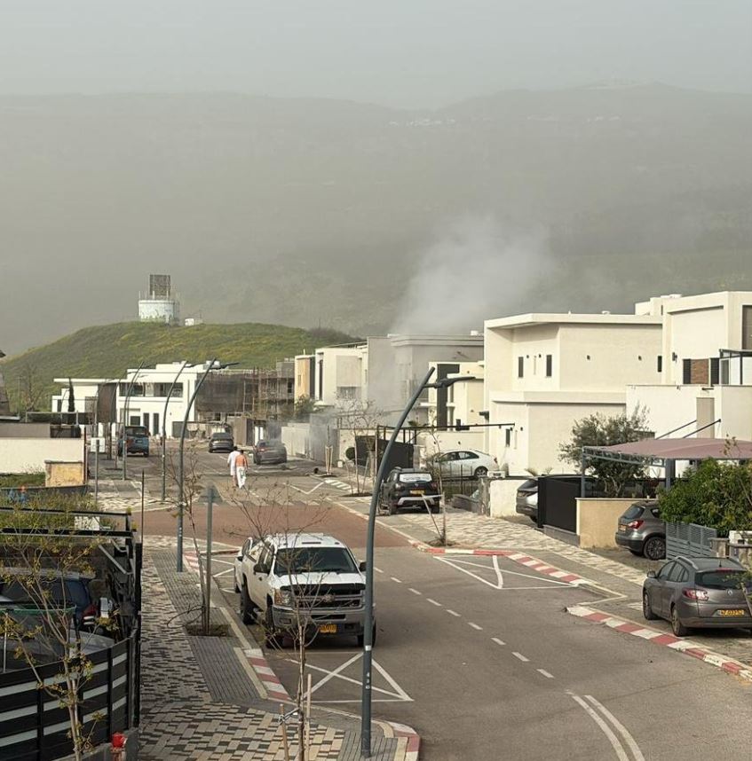 بالصورة- سقوط صاروخ من لبنان في كريات شمونة