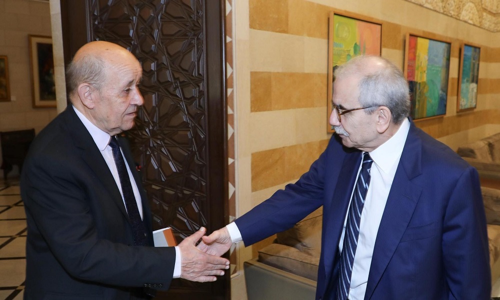 سلام بحث مع لودريان في نتائج مفاوضات واشنطن