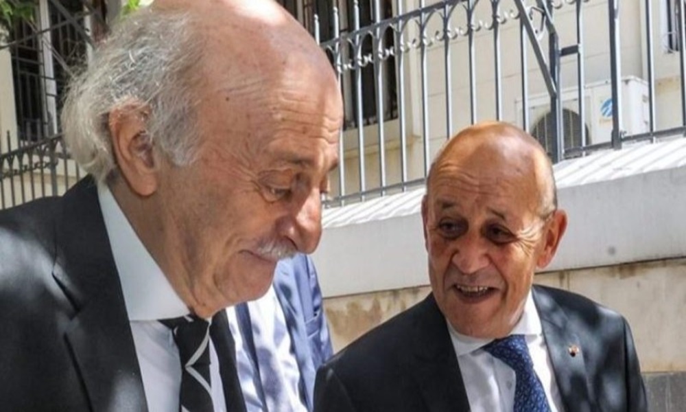 وليد وتيمور جنبلاط يلتقيان لودريان: شكرًا فرنسا