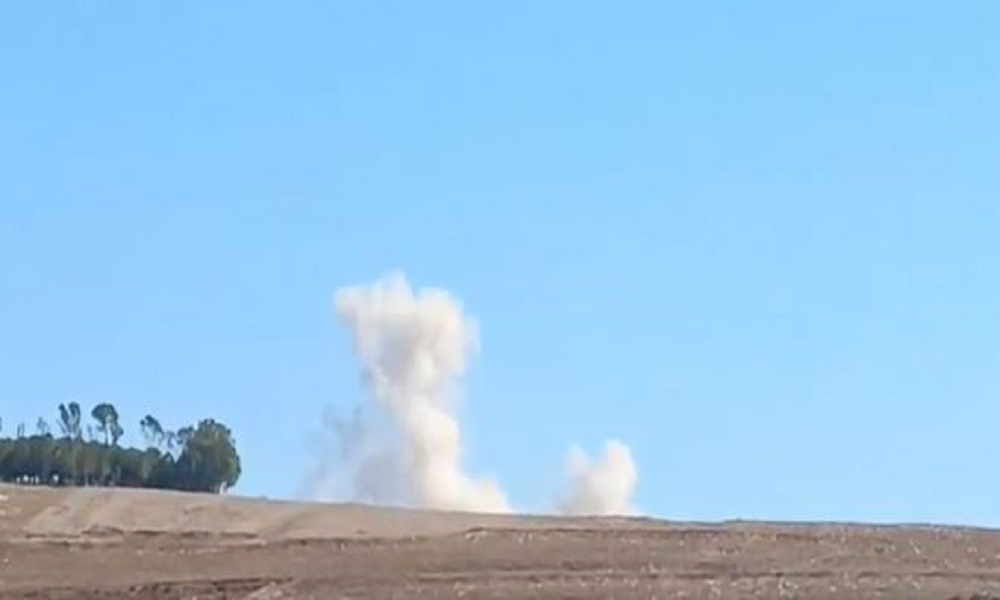 بالفيديو: تفجير اسرائيلي على أطراف بلدة زوطر