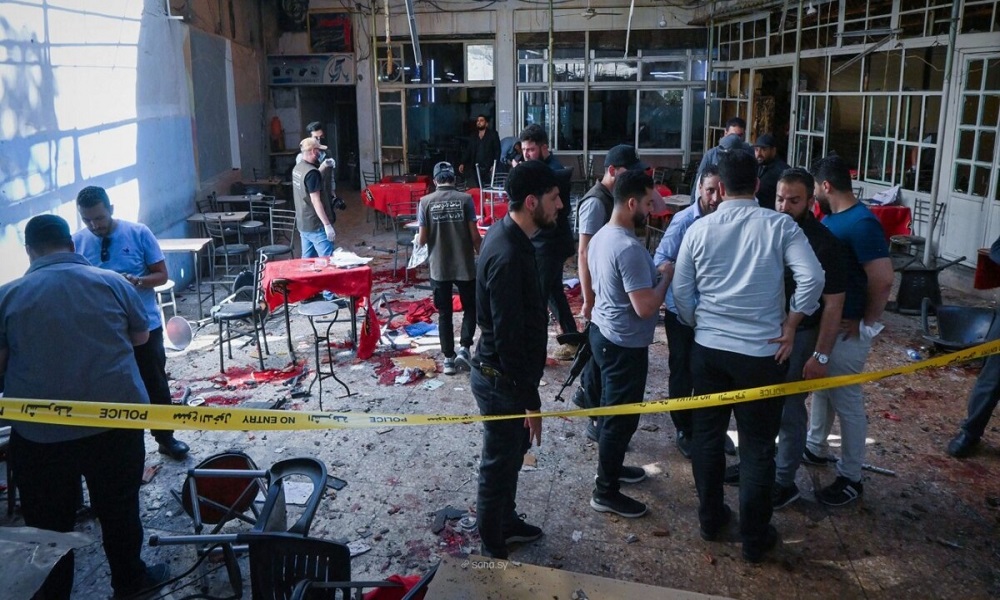 الداخلية السورية تكشف التفاصيل تفجير المقهى في دمشق