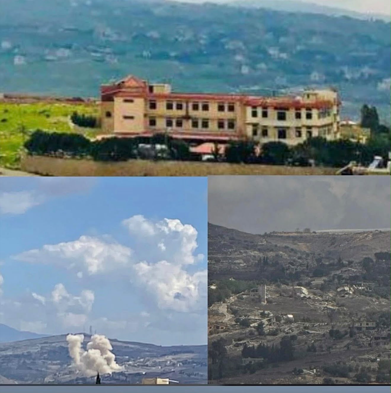 الجيش الإسرائيلي يفخخ مدرسة في حولا ويدمرها (صورة)