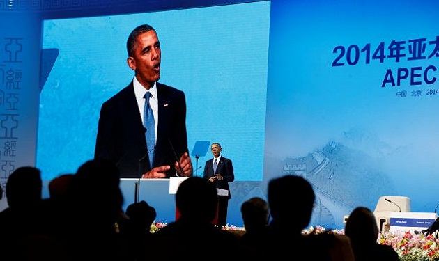 Obama speaks at the APEC CEO Summit in Beijing