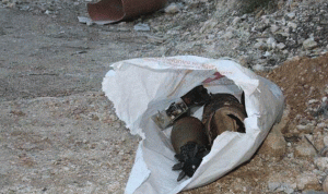 العثور على 4 قنابل بالقرب من مخيم للاجئين السوريين في خريبة الجندي عكار