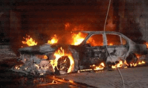 مجهولون أحرقوا سيارة في مجدل عنجر