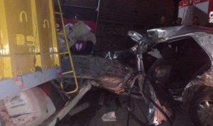 بالصور.. قتيلان في حادث سير مروع في شتورا