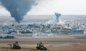 اشتباكات عنيفة بين البيشمركة و”داعش” في كوباني وسط دعم من طائرات التحالف