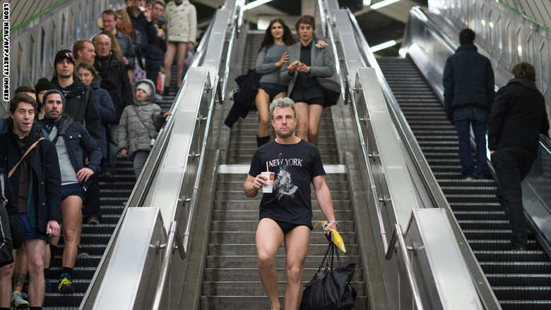 BRITAIN-PEOPLE-NO PANTS SUBWAY RIDE