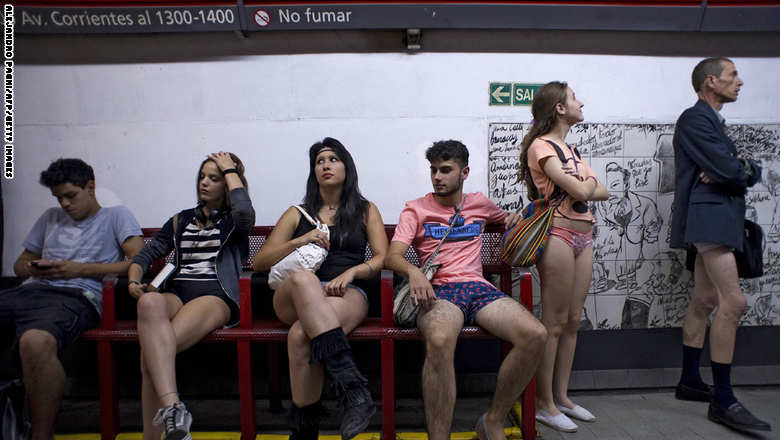 ARGENTINA-NO PANTS SUBWAY RIDE